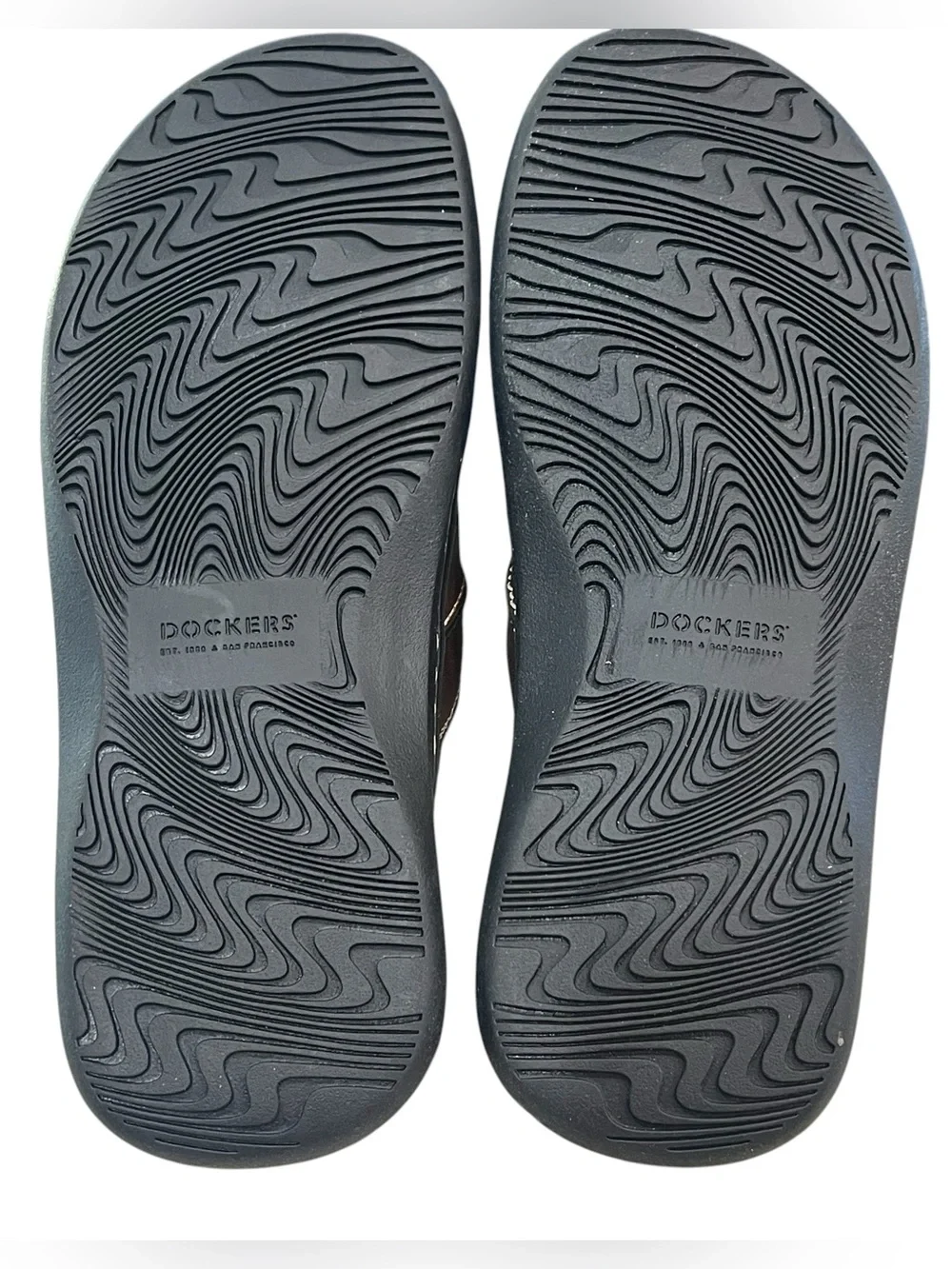 NEW Dockers Men Sunland Casual Slide Sandals Size US 11  Dark Brown Faux Leather